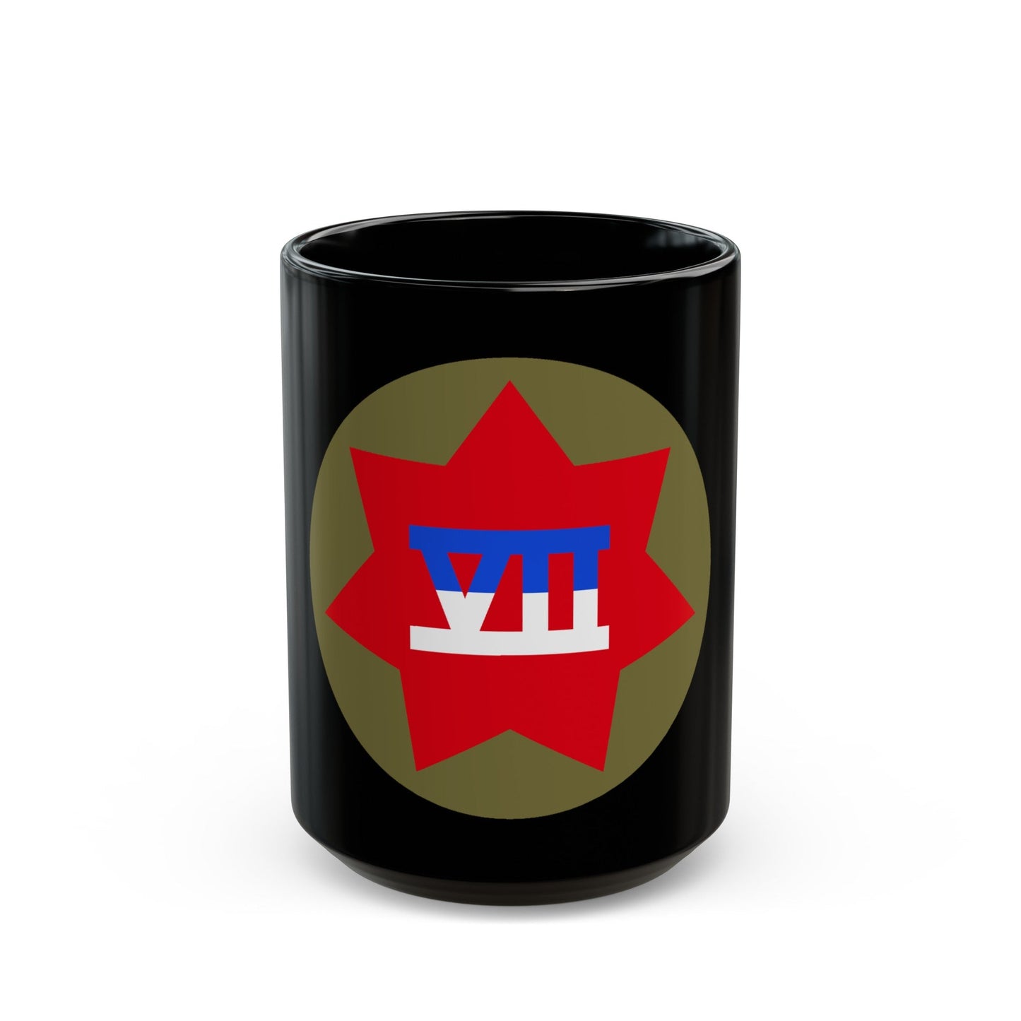 VII Corps (U.S. Army) Black Coffee Mug-15oz-The Sticker Space