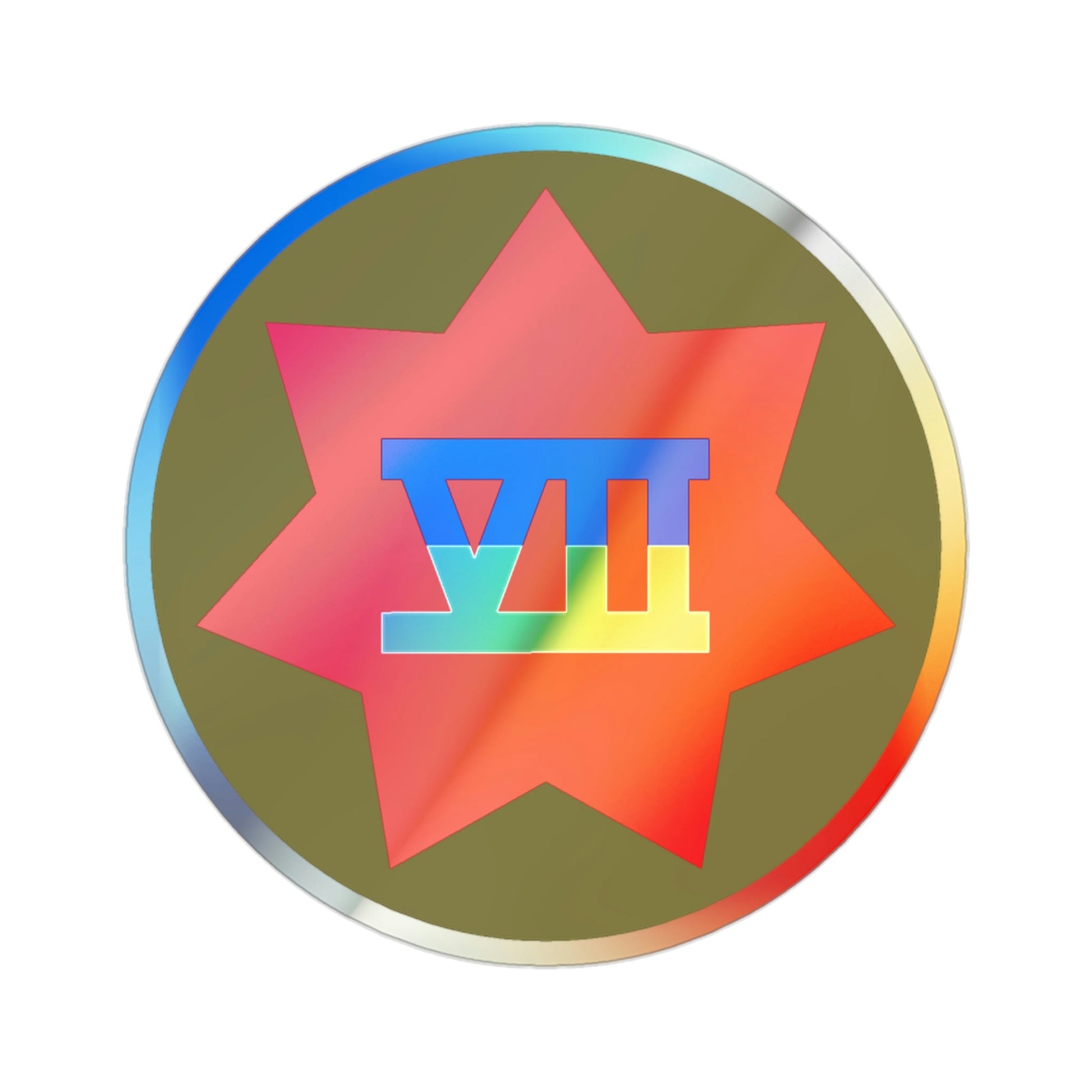 VII Corps (U.S. Army) Holographic STICKER Die-Cut Vinyl Decal-2 Inch-The Sticker Space