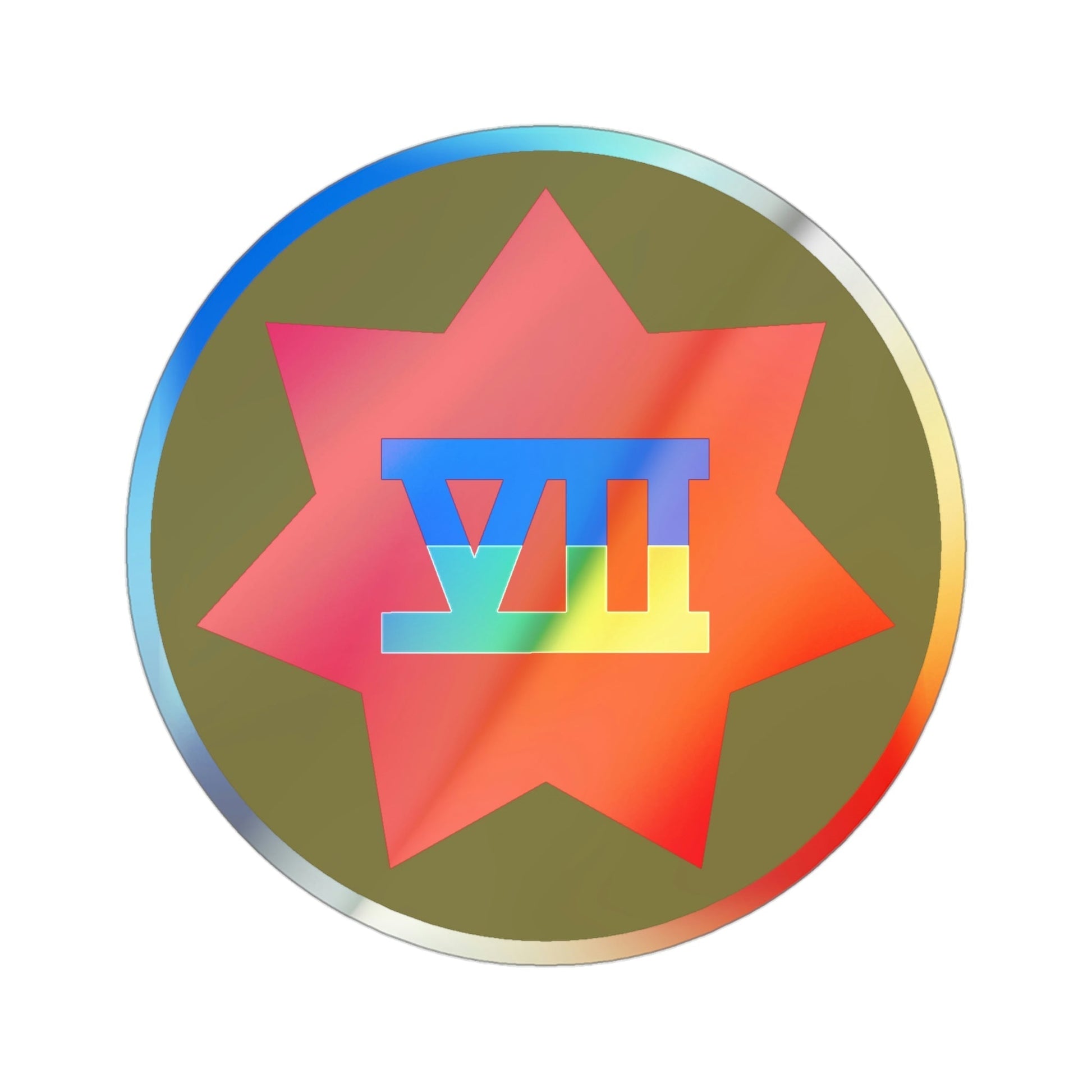 VII Corps (U.S. Army) Holographic STICKER Die-Cut Vinyl Decal-3 Inch-The Sticker Space