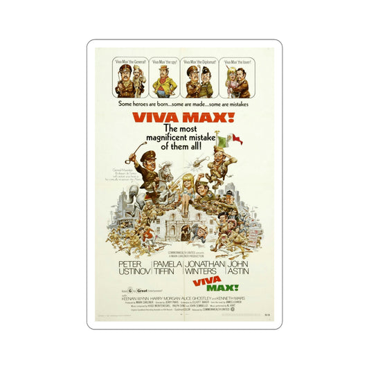 Viva Max 1969 Movie Poster STICKER Vinyl Die-Cut Decal-6 Inch-The Sticker Space