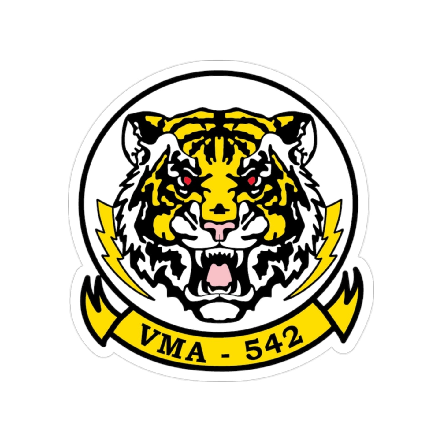 VMA 542 Tigers (USMC) Transparent STICKER Die-Cut Vinyl Decal-2 Inch-The Sticker Space
