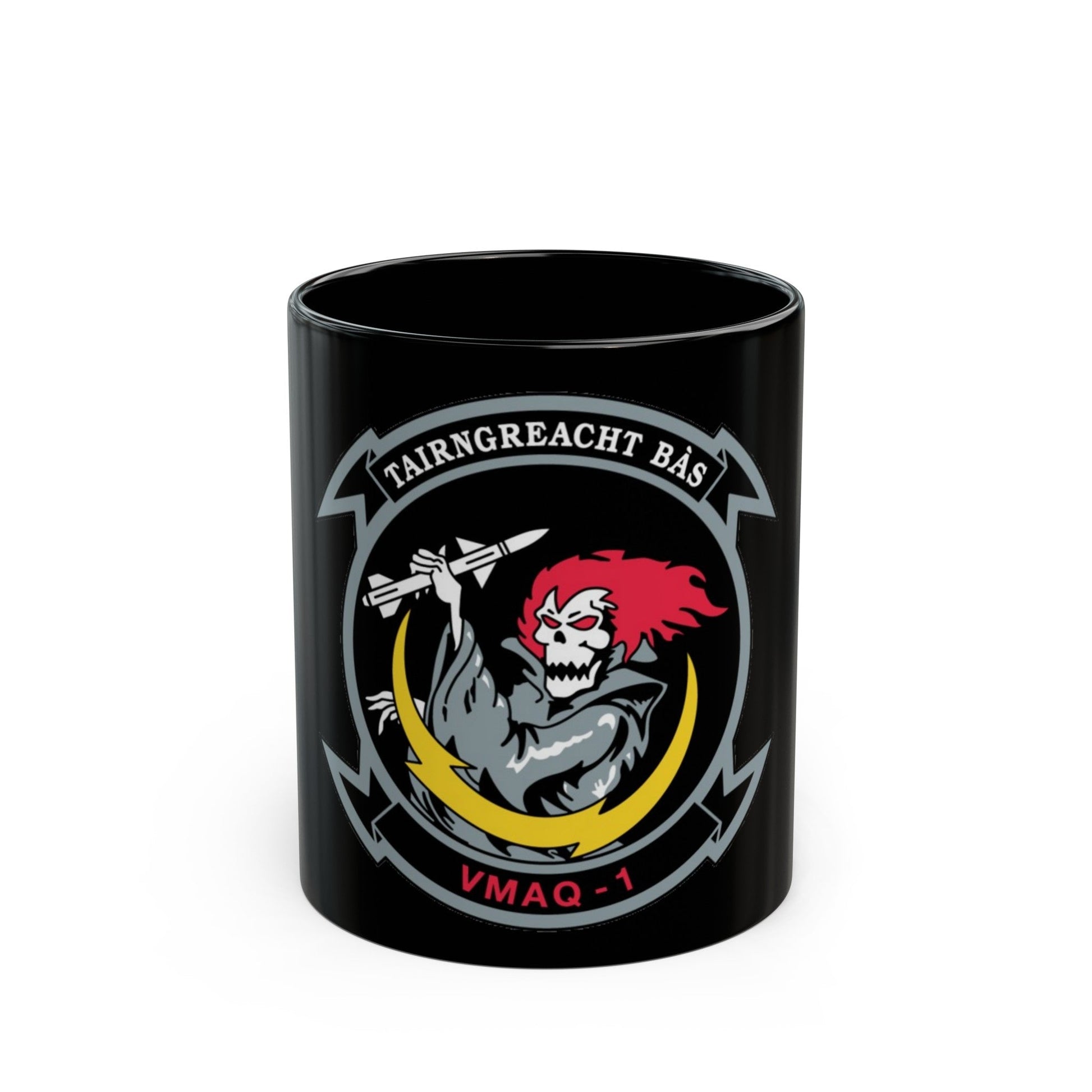 VMAQ 1 Marine Tactical Electronic Warfare Squadron 1 (USMC) Black Coffee Mug-11oz-The Sticker Space