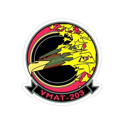 VMAT 203 (USMC) Transparent STICKER Die-Cut Vinyl Decal-5 Inch-The Sticker Space