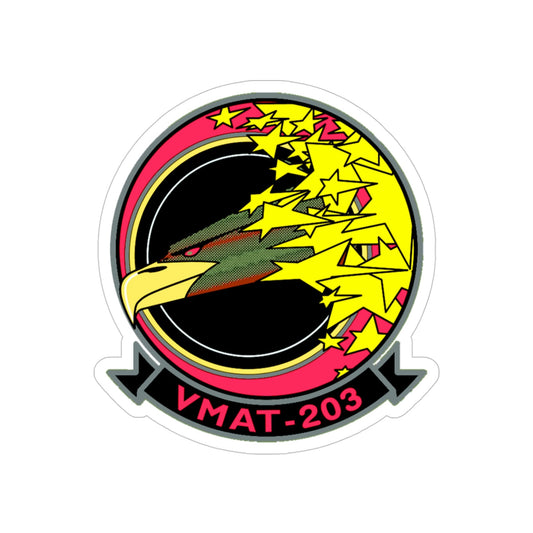 VMAT 203 (USMC) Transparent STICKER Die-Cut Vinyl Decal-6 Inch-The Sticker Space