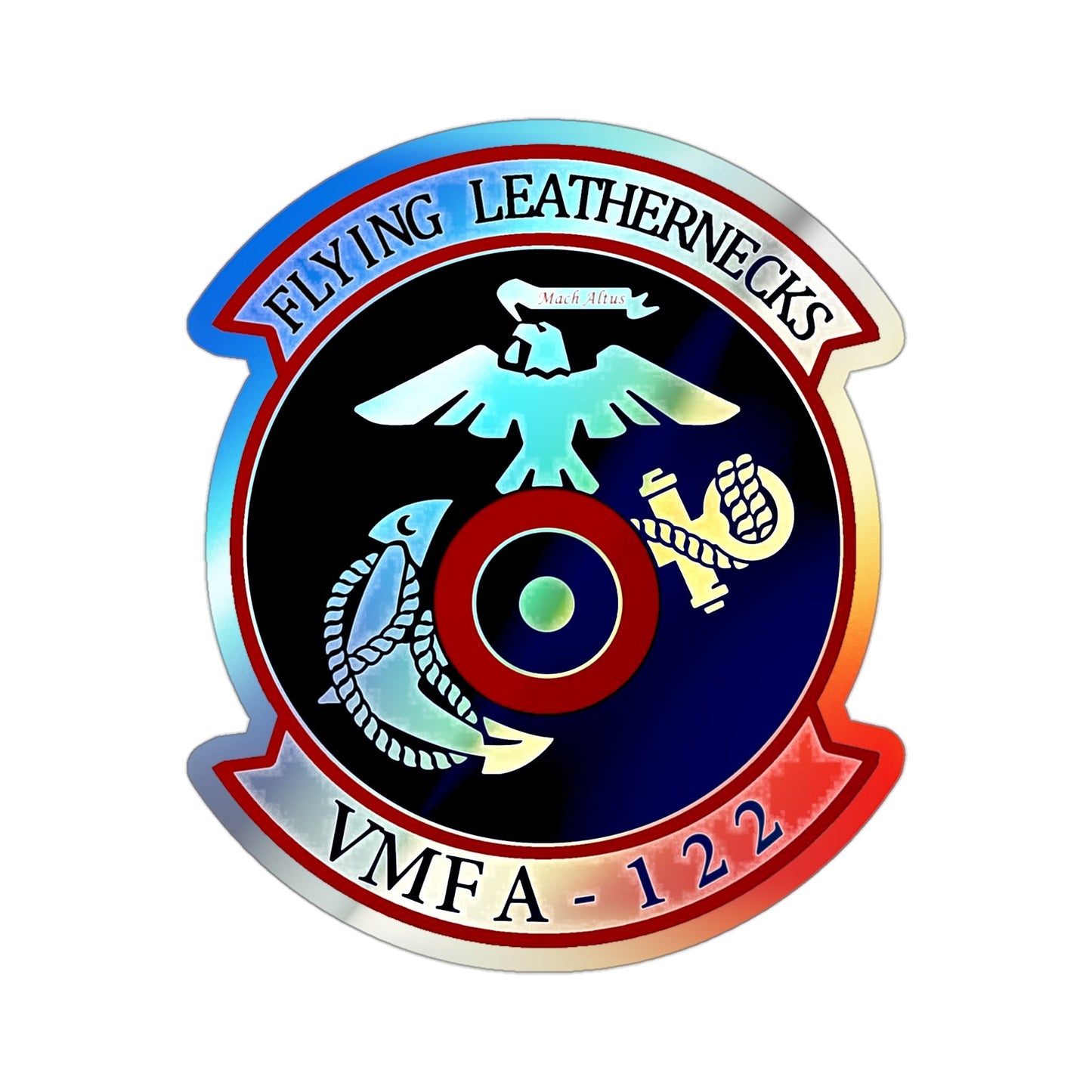 VMFA 122 Marine Fighter Attack Squadron 122 (USMC) Holographic STICKER Die-Cut Vinyl Decal-3 Inch-The Sticker Space