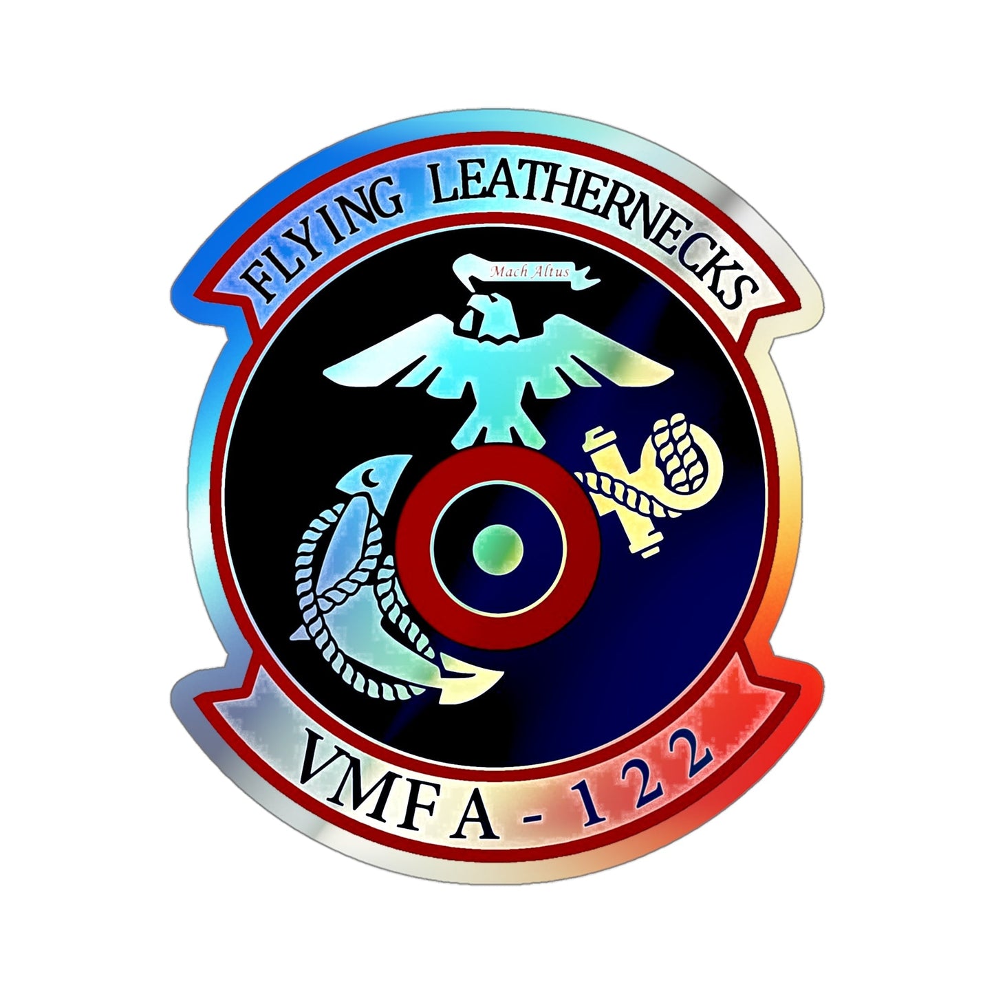 VMFA 122 Marine Fighter Attack Squadron 122 (USMC) Holographic STICKER Die-Cut Vinyl Decal-4 Inch-The Sticker Space