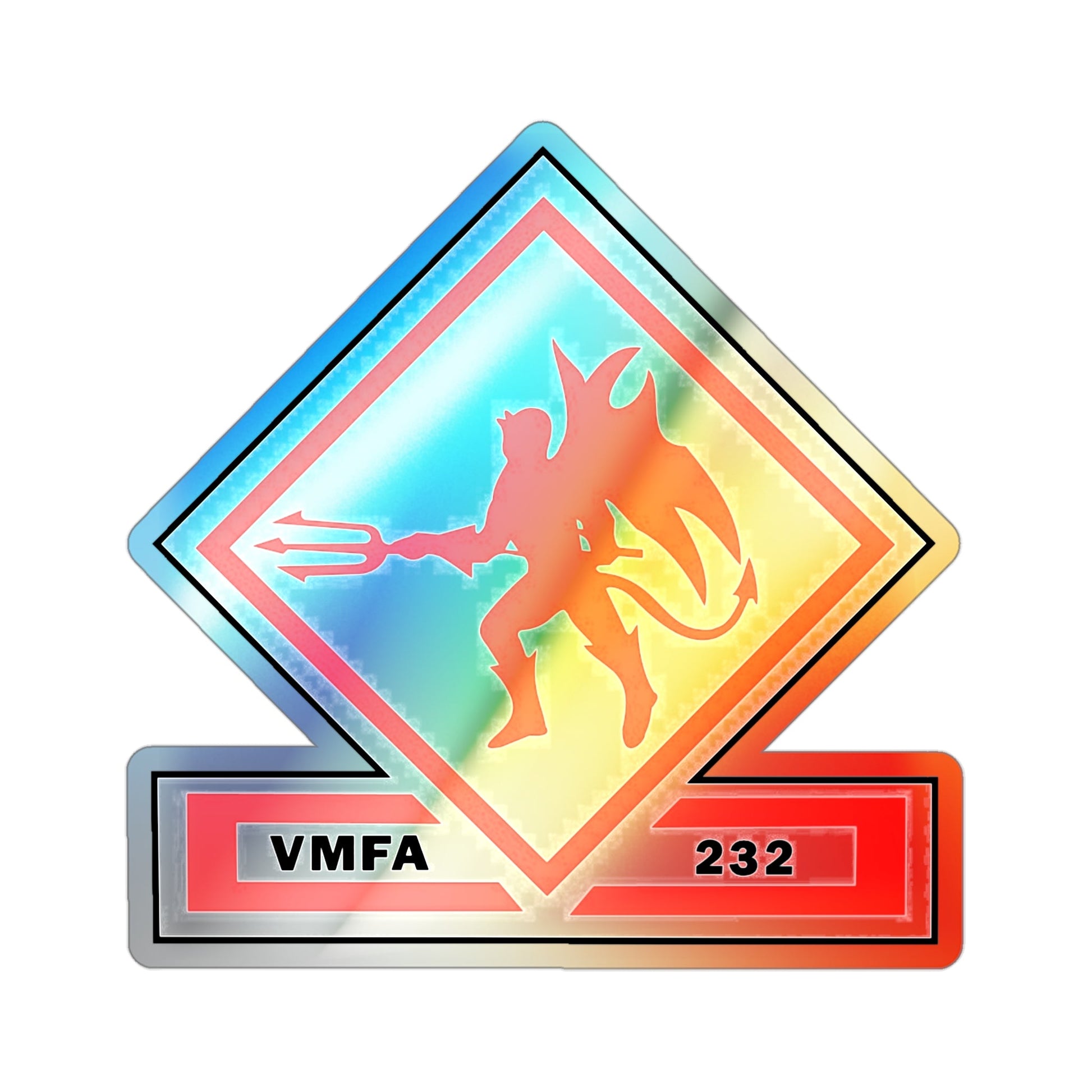VMFA 232 Marine Fighter Attack Squadron 232 (USMC) Holographic STICKER Die-Cut Vinyl Decal-3 Inch-The Sticker Space