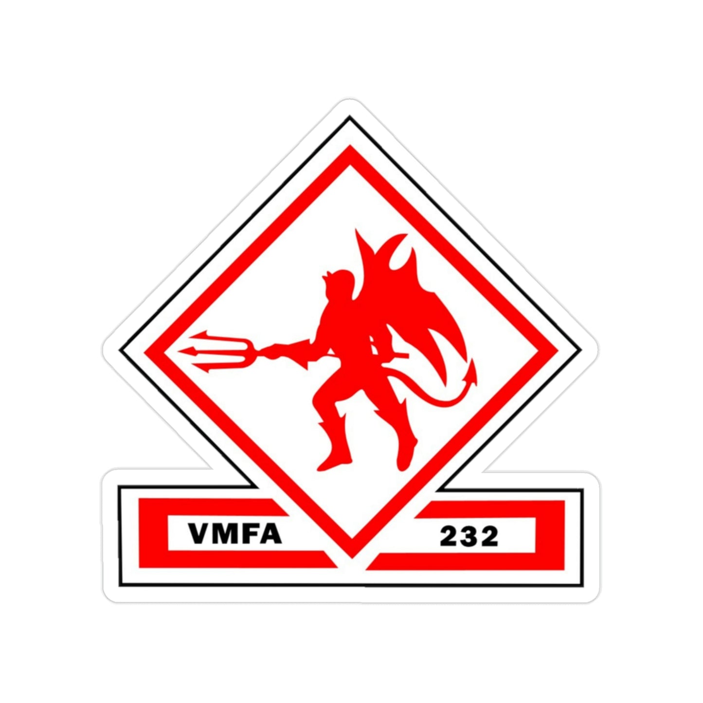 VMFA 232 Marine Fighter Attack Squadron 232 (USMC) Transparent STICKER Die-Cut Vinyl Decal-2 Inch-The Sticker Space
