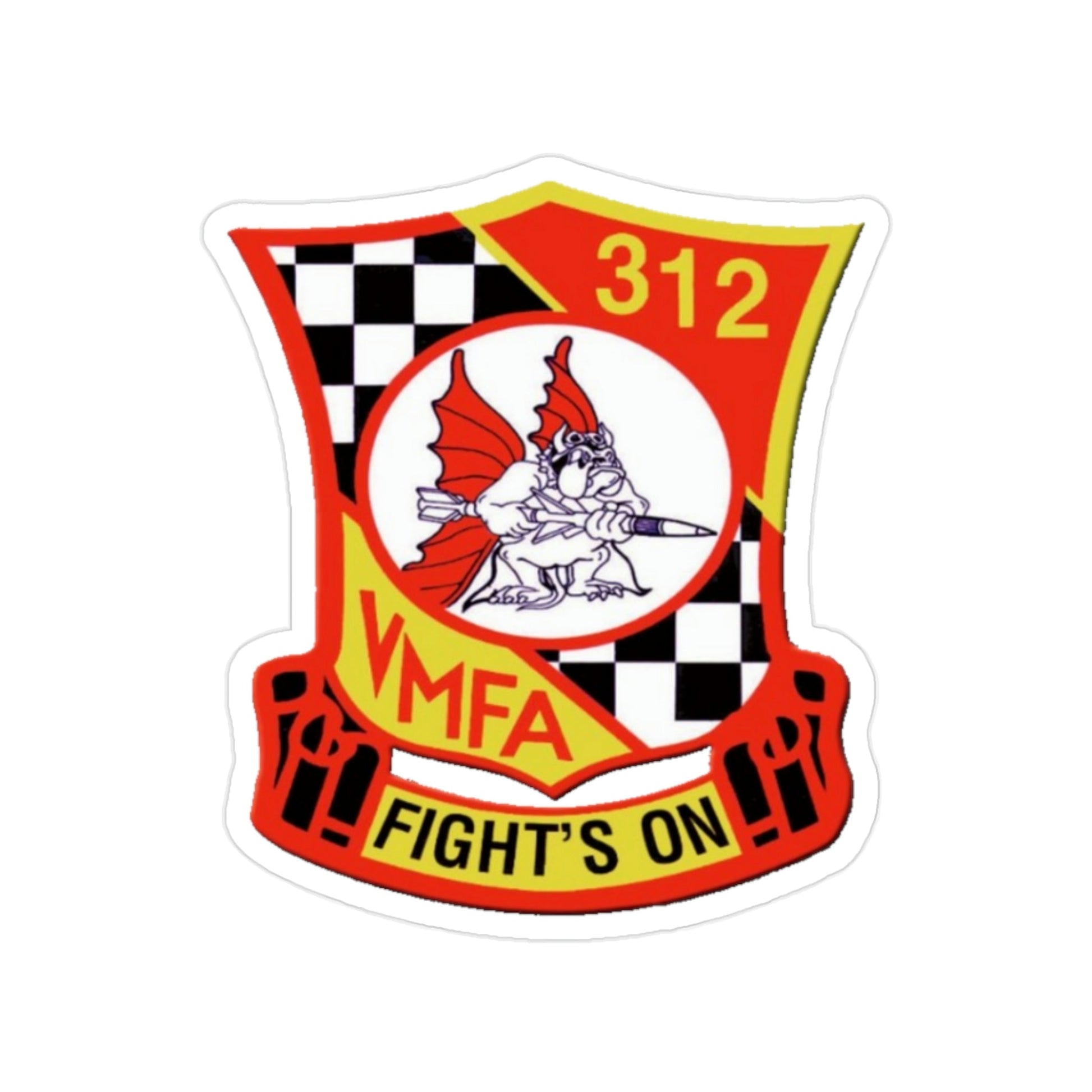 VMFA 312 Marine Fighter Attack Squadron 312 (USMC) Transparent STICKER Die-Cut Vinyl Decal-2 Inch-The Sticker Space