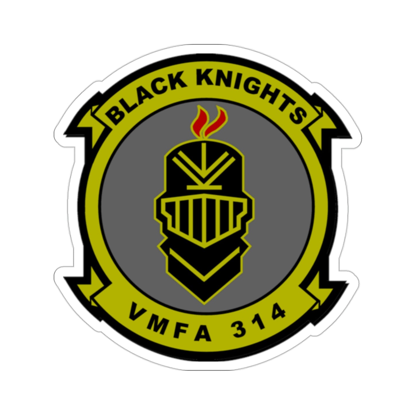 VMFA 314 Marine Fighter Attack Squadron 314 Black Knights (USMC) STICKER Vinyl Die-Cut Decal-2 Inch-The Sticker Space