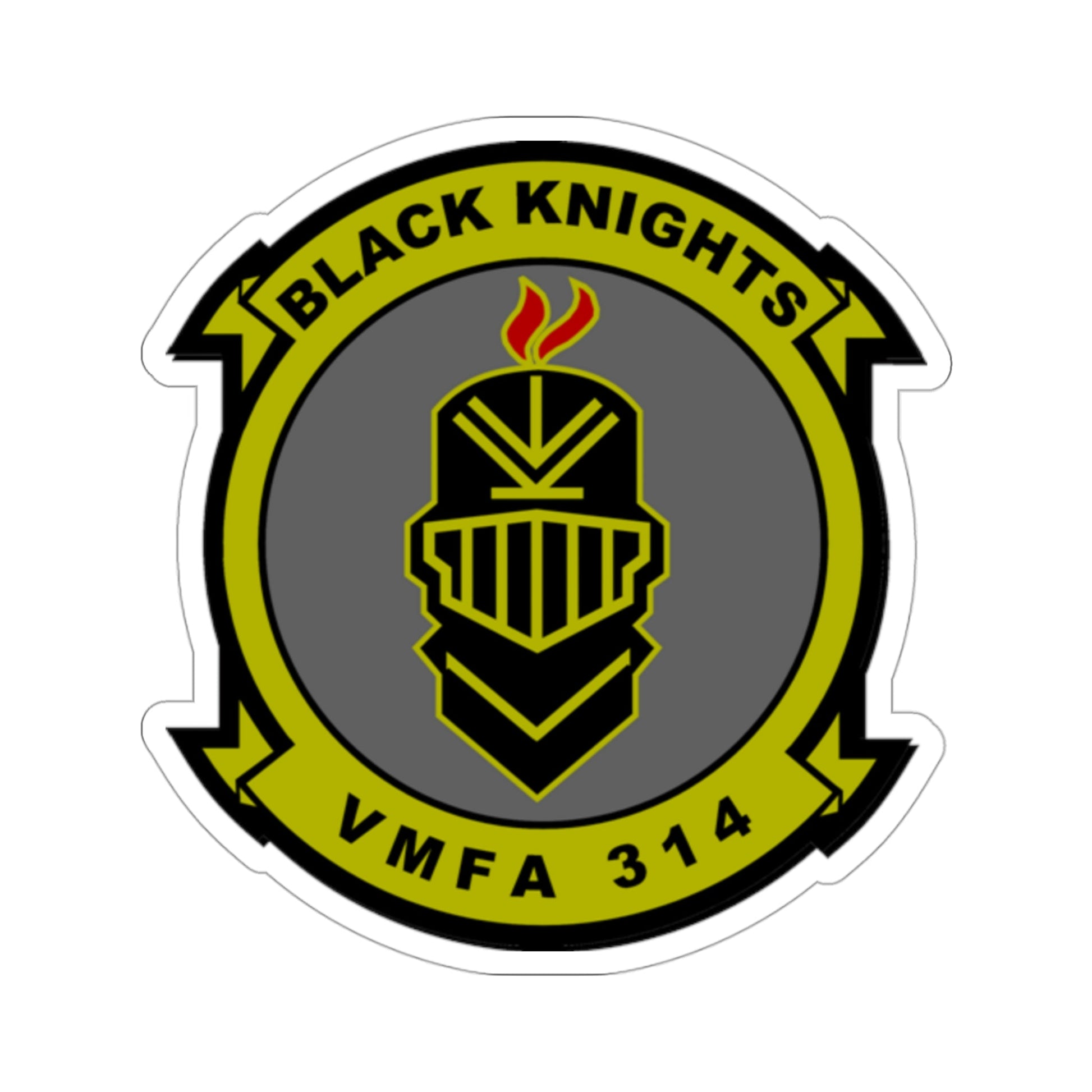 VMFA 314 Marine Fighter Attack Squadron 314 Black Knights (USMC) STICKER Vinyl Die-Cut Decal-3 Inch-The Sticker Space