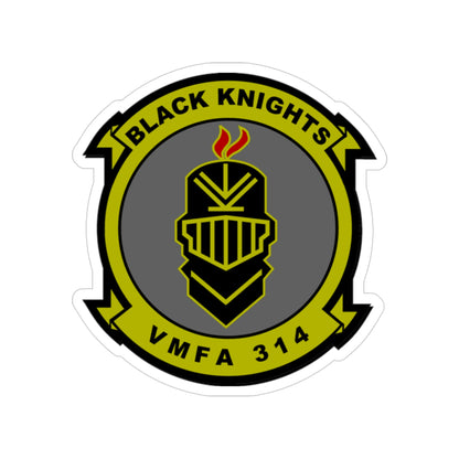 VMFA 314 Marine Fighter Attack Squadron 314 Black Knights (USMC) Transparent STICKER Die-Cut Vinyl Decal-5 Inch-The Sticker Space