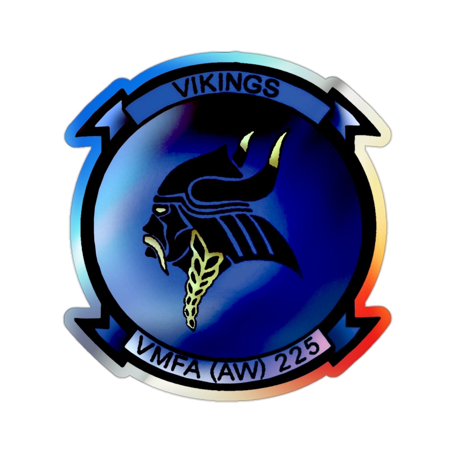 VMFAAW 225 Marine All Weather Fighter Attack Squadron 225 (USMC) Holographic STICKER Die-Cut Vinyl Decal-2 Inch-The Sticker Space