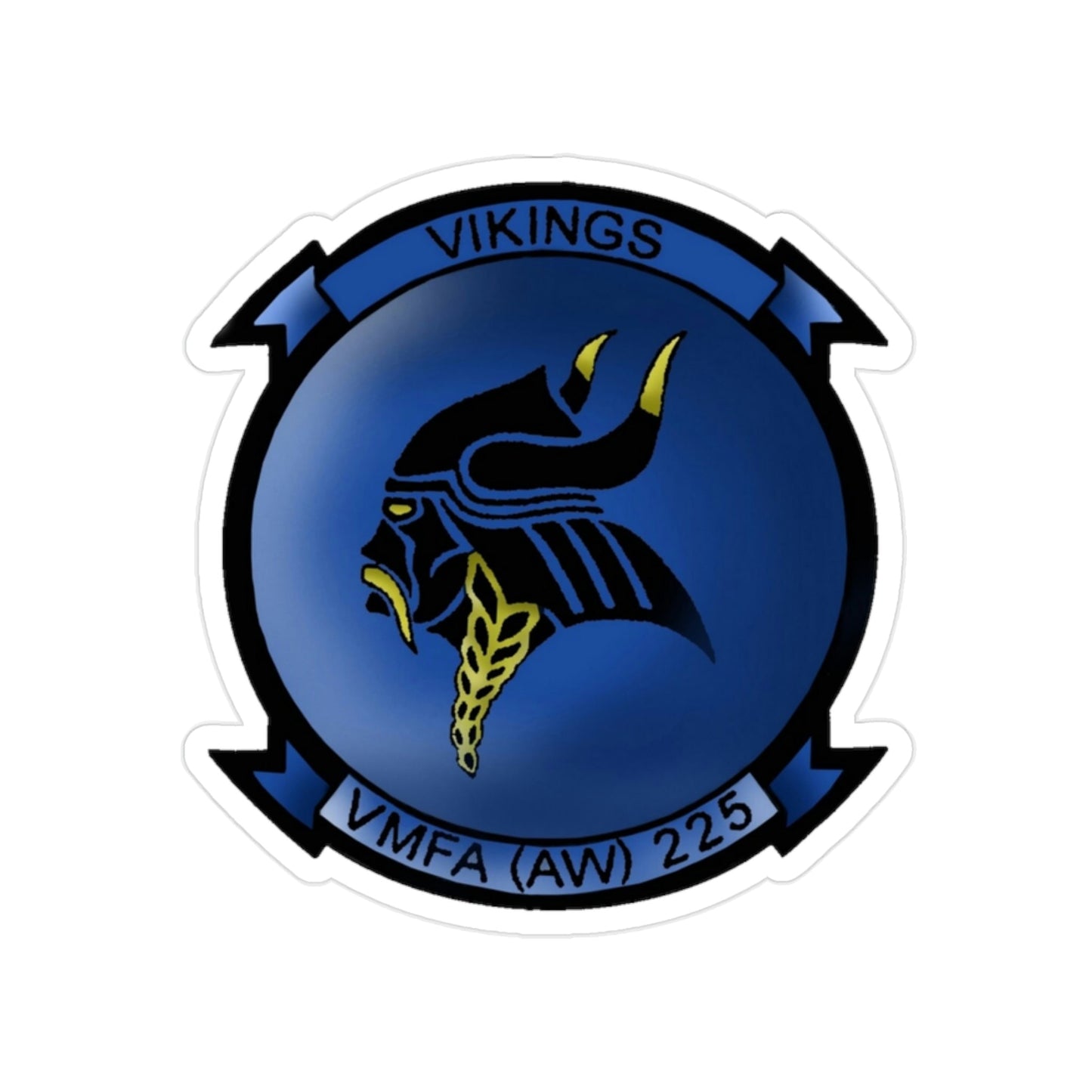 VMFAAW 225 Marine All Weather Fighter Attack Squadron 225 (USMC) Transparent STICKER Die-Cut Vinyl Decal-2 Inch-The Sticker Space
