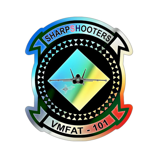 VMFAT 101 Marine Fighter Attack Training Squadron 101 (USMC) Holographic STICKER Die-Cut Vinyl Decal-6 Inch-The Sticker Space