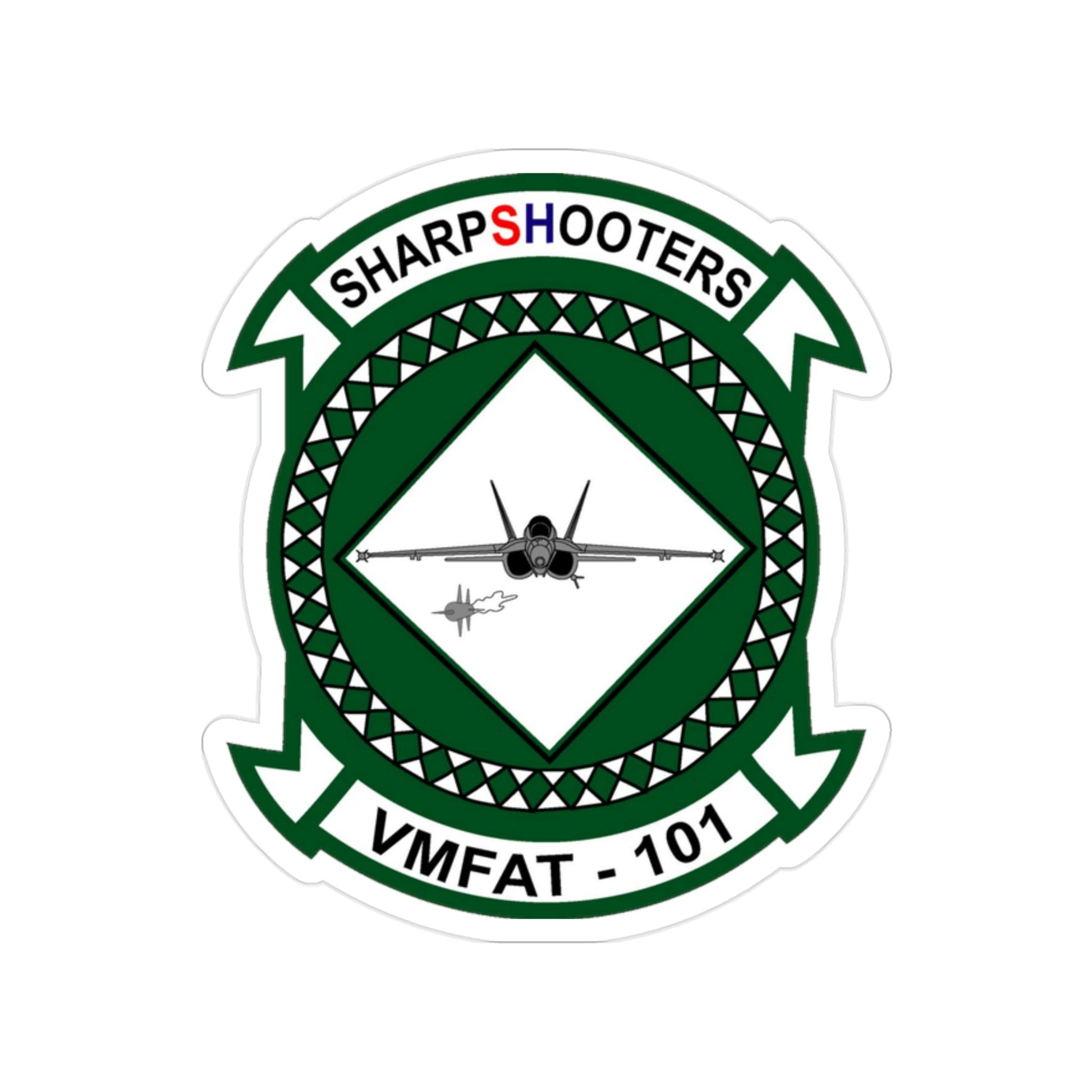 VMFAT 101 Marine Fighter Attack Training Squadron 101 (USMC) Transparent STICKER Die-Cut Vinyl Decal-2 Inch-The Sticker Space