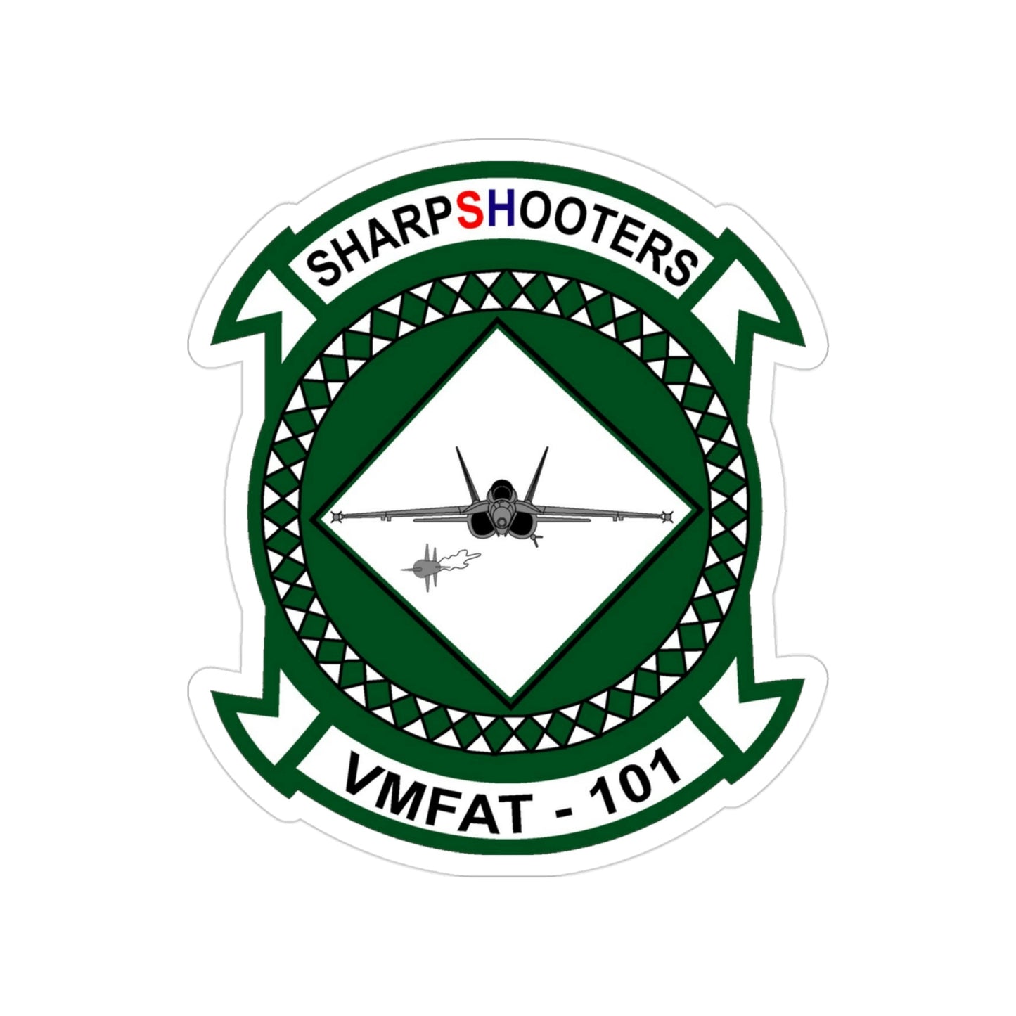 VMFAT 101 Marine Fighter Attack Training Squadron 101 (USMC) Transparent STICKER Die-Cut Vinyl Decal-3 Inch-The Sticker Space