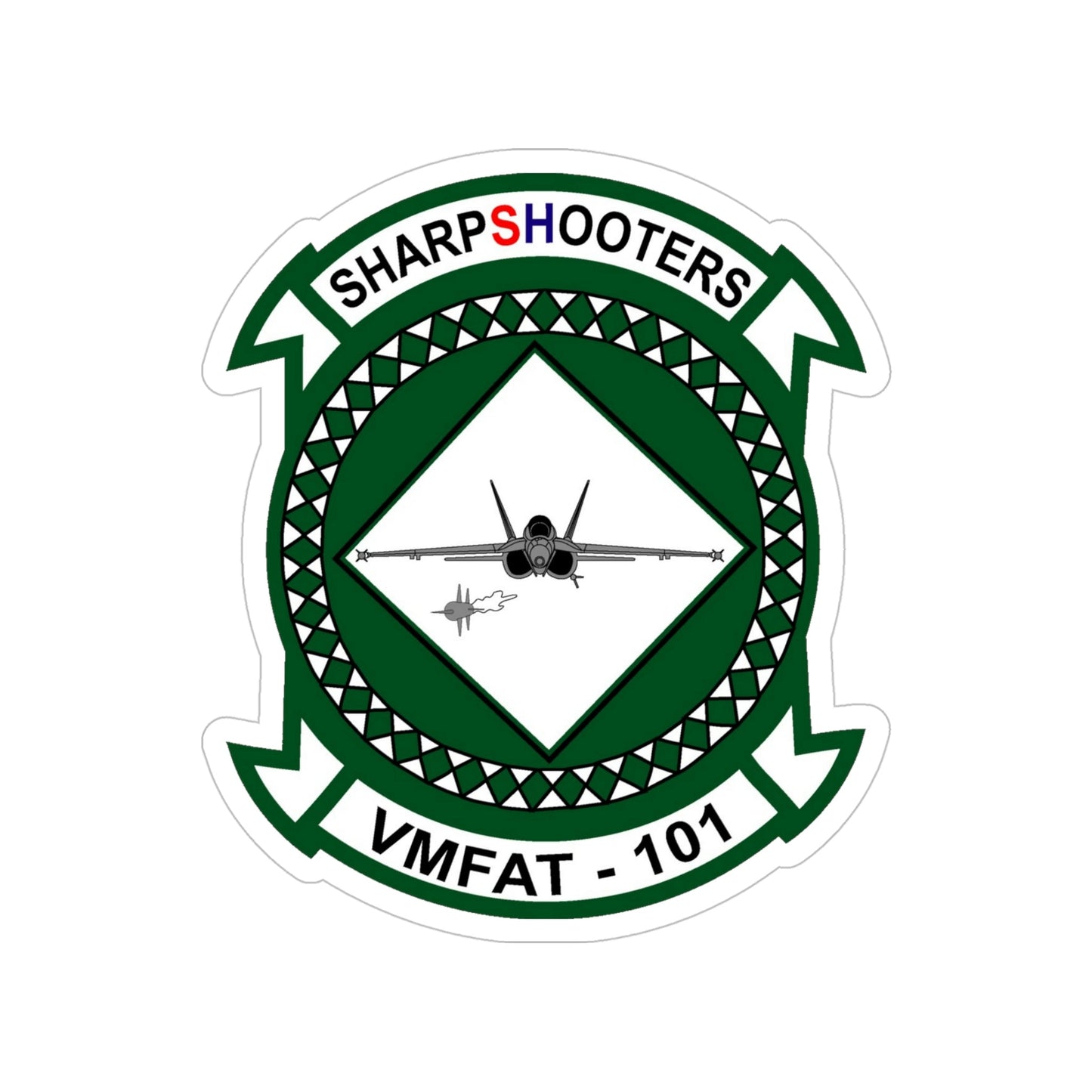 VMFAT 101 Marine Fighter Attack Training Squadron 101 (USMC) Transparent STICKER Die-Cut Vinyl Decal-5 Inch-The Sticker Space