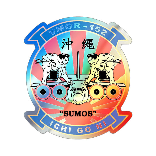 VMGR 152 Sumos (USMC) Holographic STICKER Die-Cut Vinyl Decal-6 Inch-The Sticker Space