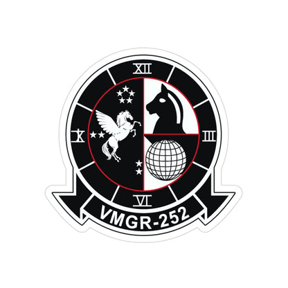 VMGR 252 (USMC) Transparent STICKER Die-Cut Vinyl Decal-3 Inch-The Sticker Space