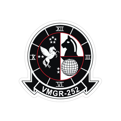 VMGR 252 (USMC) Transparent STICKER Die-Cut Vinyl Decal-4 Inch-The Sticker Space