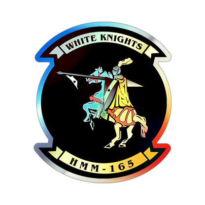 VMM 165 Marine Medium Tiltrotor Squadron 165 White Knights (USMC) Holographic STICKER Die-Cut Vinyl Decal-5 Inch-The Sticker Space