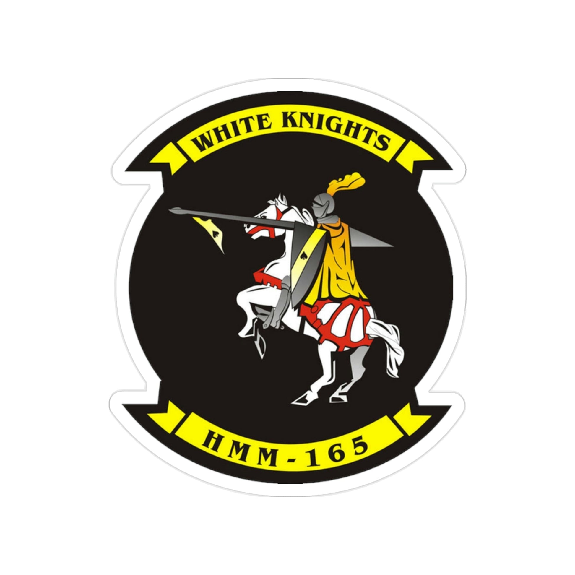 VMM 165 Marine Medium Tiltrotor Squadron 165 White Knights (USMC) Transparent STICKER Die-Cut Vinyl Decal-2 Inch-The Sticker Space