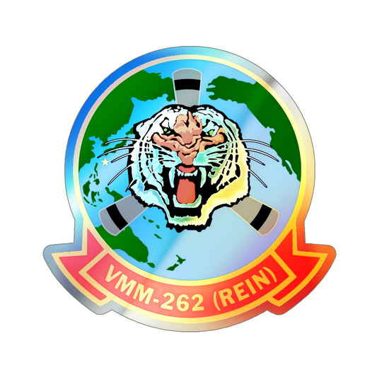 VMM 262 Marine Medium Tiltrotor Squadron 262 (USMC) Holographic STICKER Die-Cut Vinyl Decal-6 Inch-The Sticker Space