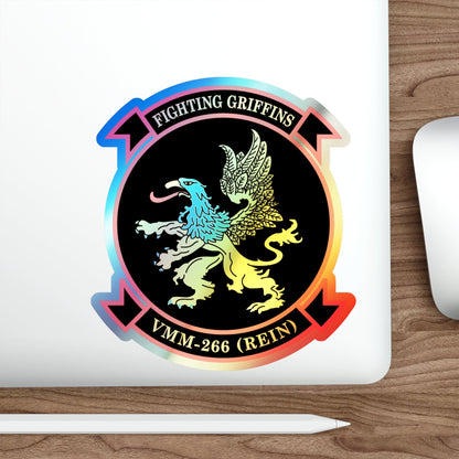 VMM 266 REIN Fighting Griffins (USMC) Holographic STICKER Die-Cut Vinyl Decal-The Sticker Space