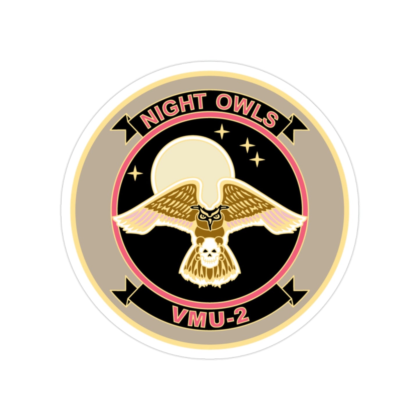 VMU 2 Night Owls (USMC) Transparent STICKER Die-Cut Vinyl Decal-2 Inch-The Sticker Space