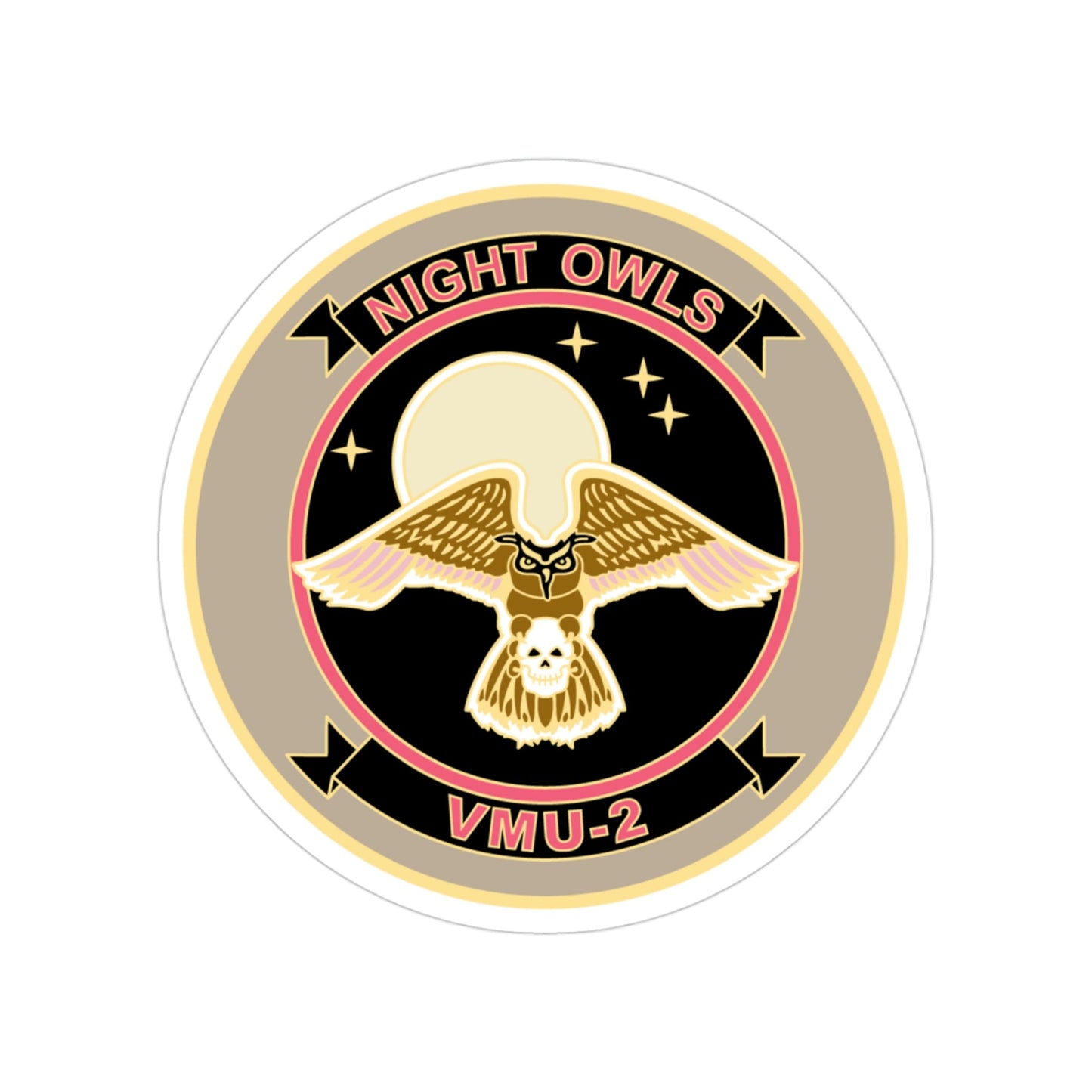 VMU 2 Night Owls (USMC) Transparent STICKER Die-Cut Vinyl Decal-3 Inch-The Sticker Space