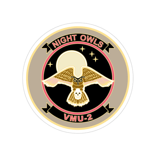 VMU 2 Night Owls (USMC) Transparent STICKER Die-Cut Vinyl Decal-6 Inch-The Sticker Space