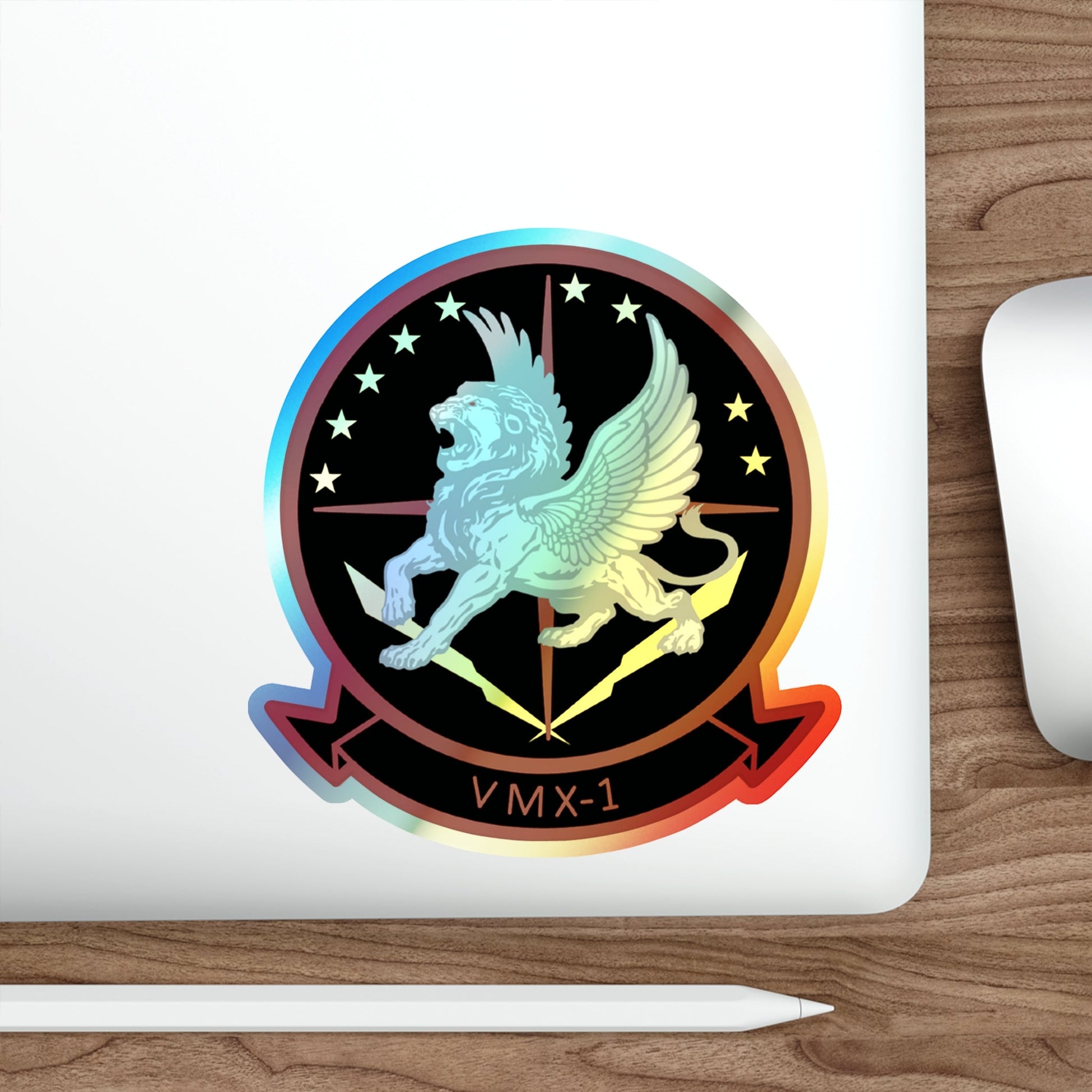 VMX 1 Flying Lions (USMC) Holographic STICKER Die-Cut Vinyl Decal-The Sticker Space