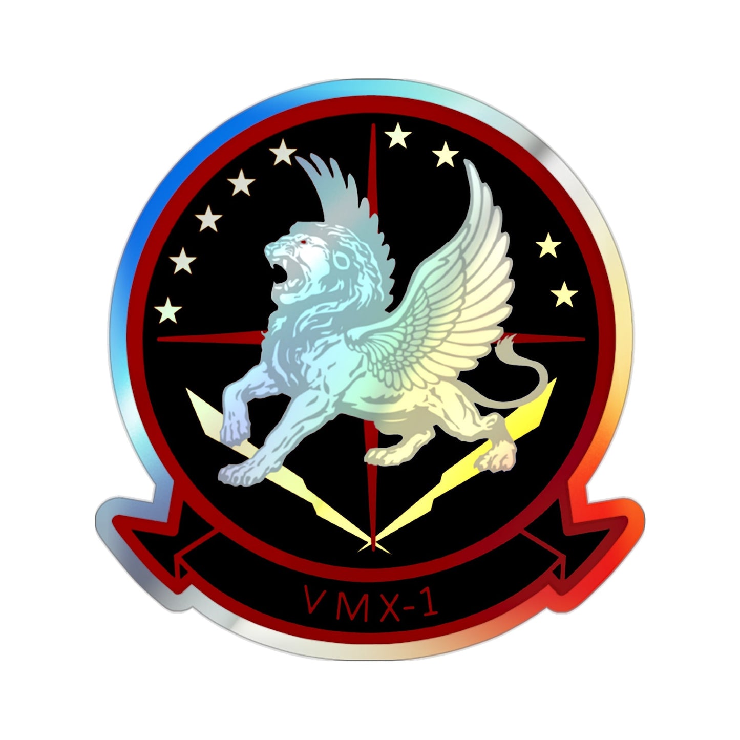 VMX 1 Flying Lions (USMC) Holographic STICKER Die-Cut Vinyl Decal-2 Inch-The Sticker Space