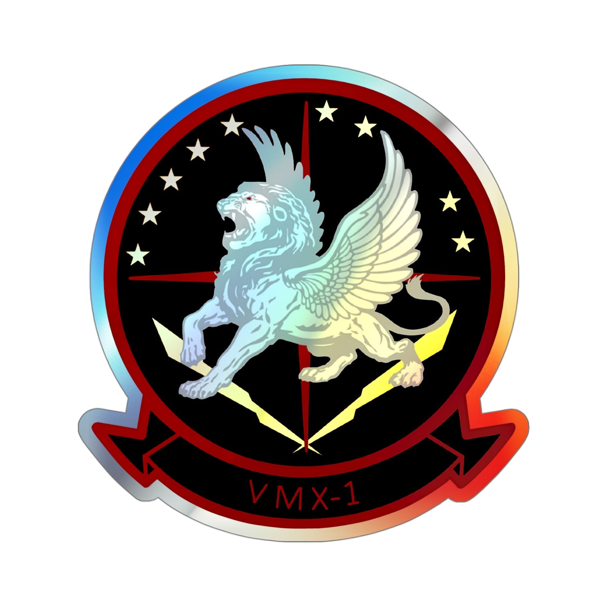 VMX 1 Flying Lions (USMC) Holographic STICKER Die-Cut Vinyl Decal-4 Inch-The Sticker Space