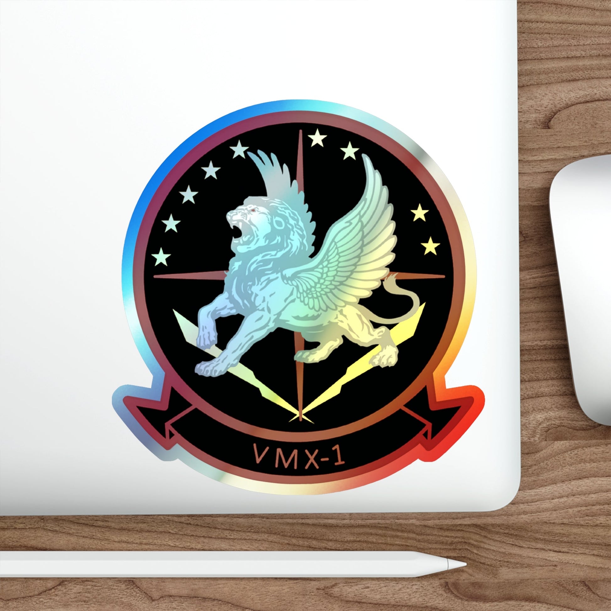 VMX 1 Flying Lions (USMC) Holographic STICKER Die-Cut Vinyl Decal-The Sticker Space
