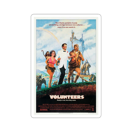 Volunteers 1985 Movie Poster STICKER Vinyl Die-Cut Decal-6 Inch-The Sticker Space