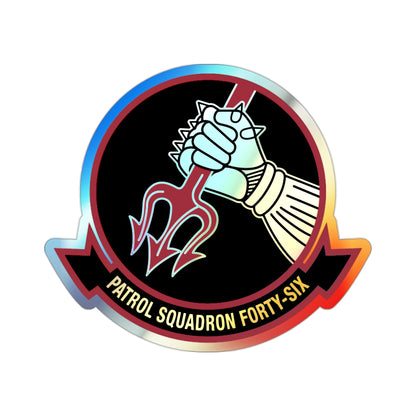 VP 46 Patrol Squadron Forty Six v2 (U.S. Navy) Holographic STICKER Die-Cut Vinyl Decal-2 Inch-The Sticker Space