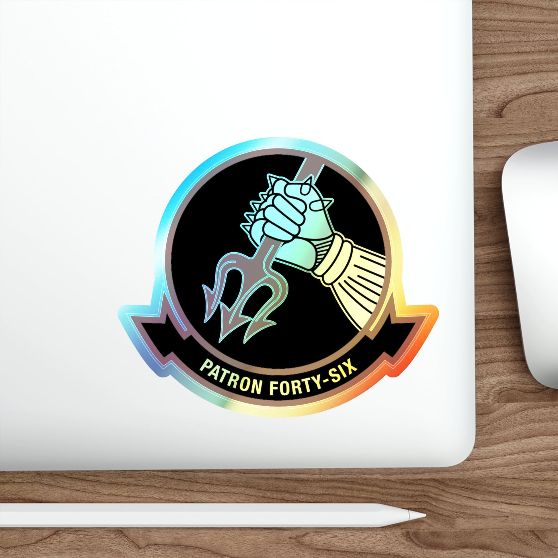 VP 46 Patron Forty Six (U.S. Navy) Holographic STICKER Die-Cut Vinyl Decal-The Sticker Space
