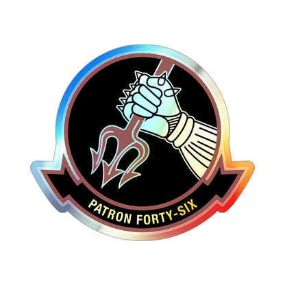 VP 46 Patron Forty Six (U.S. Navy) Holographic STICKER Die-Cut Vinyl Decal-2 Inch-The Sticker Space