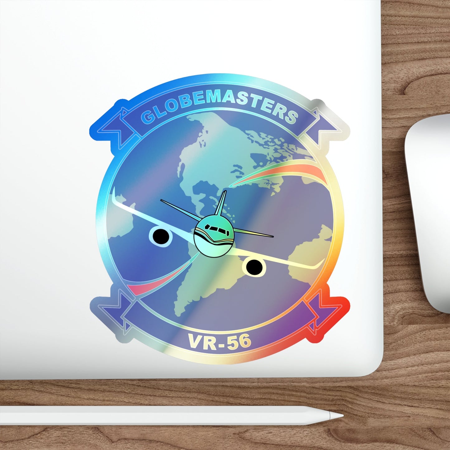 VR 56 Globemasters (U.S. Navy) Holographic STICKER Die-Cut Vinyl Decal-The Sticker Space