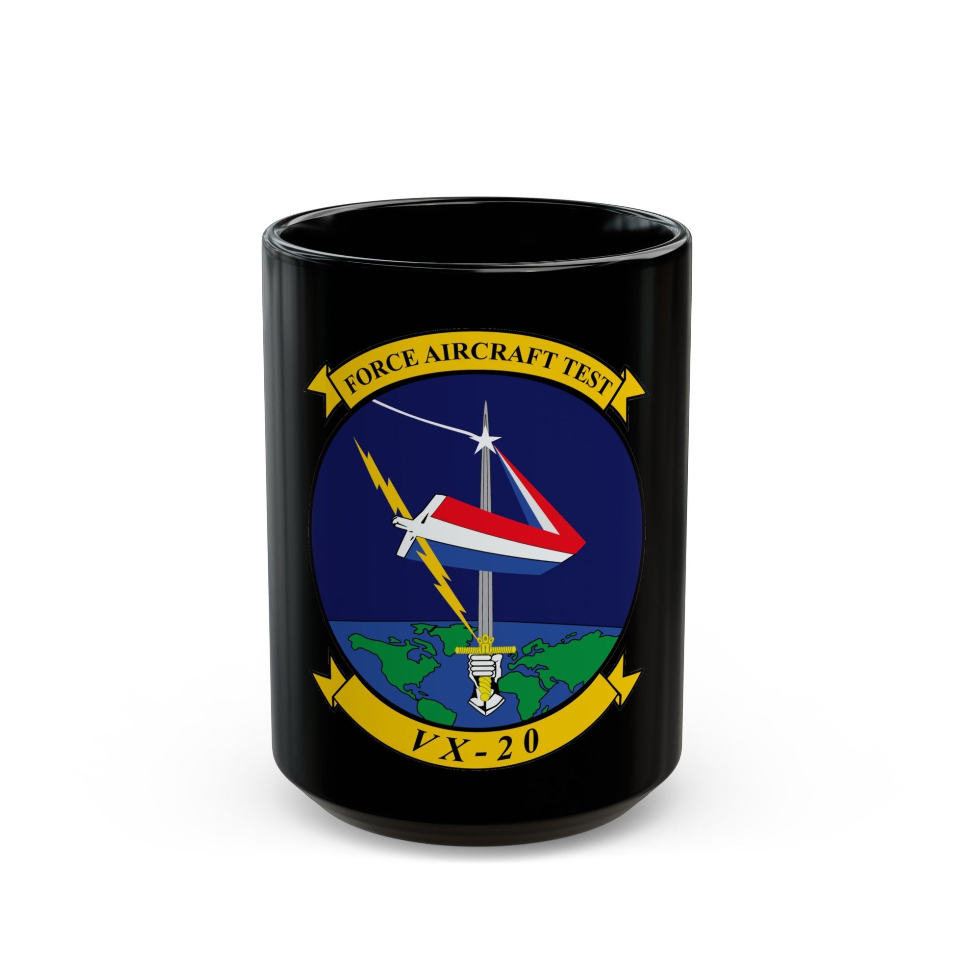 VX 20 Force (U.S. Navy) Black Coffee Mug-15oz-The Sticker Space