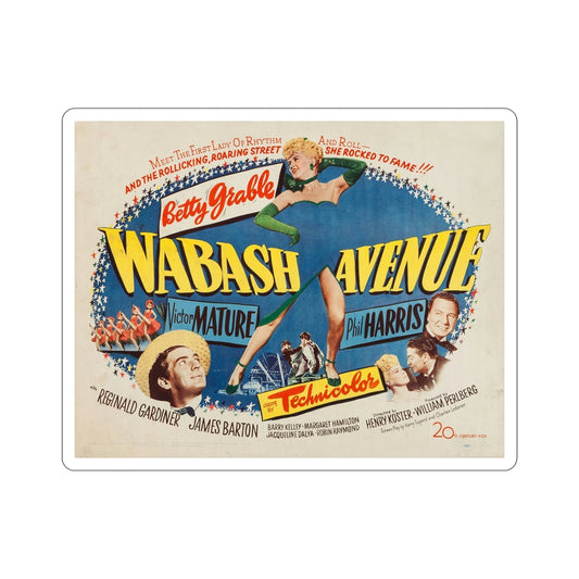 Wabash Avenue 1950 v2 Movie Poster STICKER Vinyl Die-Cut Decal-6 Inch-The Sticker Space