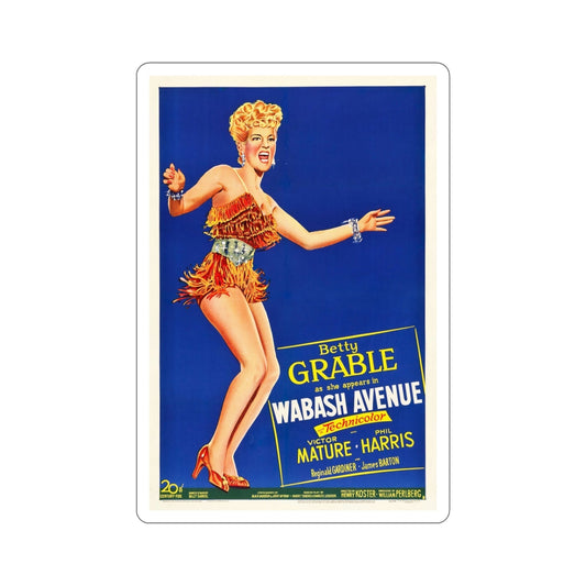 Wabash Avenue 1950 v3 Movie Poster STICKER Vinyl Die-Cut Decal-6 Inch-The Sticker Space