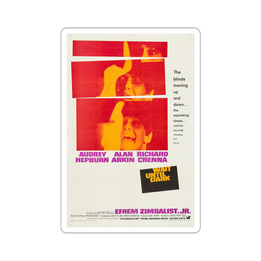 Wait Until Dark 1967 Movie Poster STICKER Vinyl Die-Cut Decal-6 Inch-The Sticker Space
