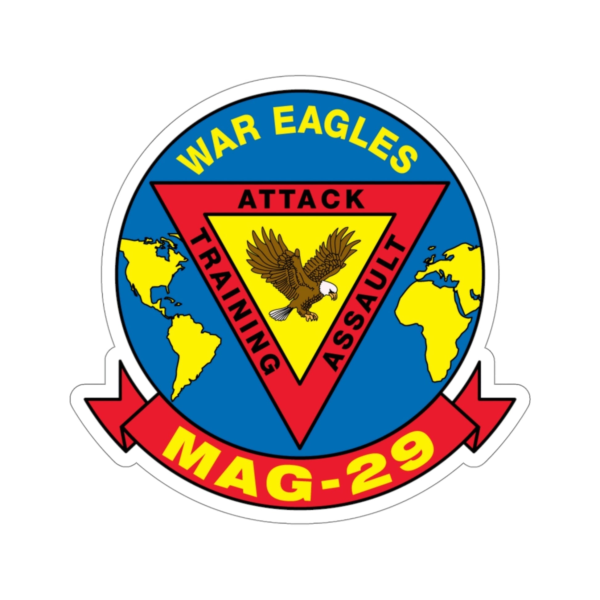 War Eagle MAG 29 (USMC) STICKER Vinyl Die-Cut Decal-4 Inch-The Sticker Space