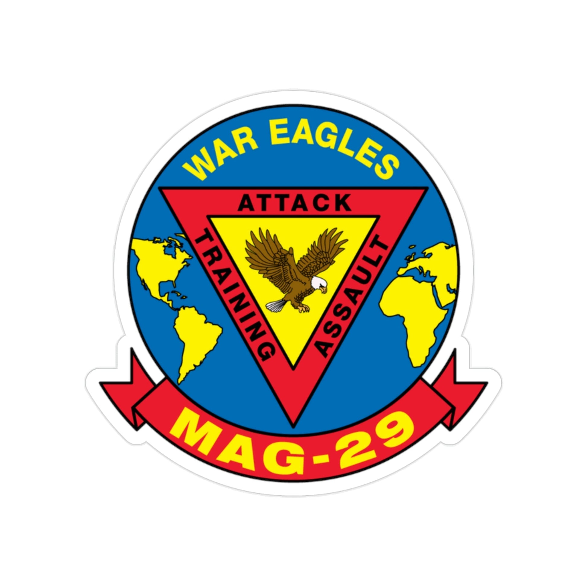 War Eagle MAG 29 (USMC) Transparent STICKER Die-Cut Vinyl Decal-2 Inch-The Sticker Space
