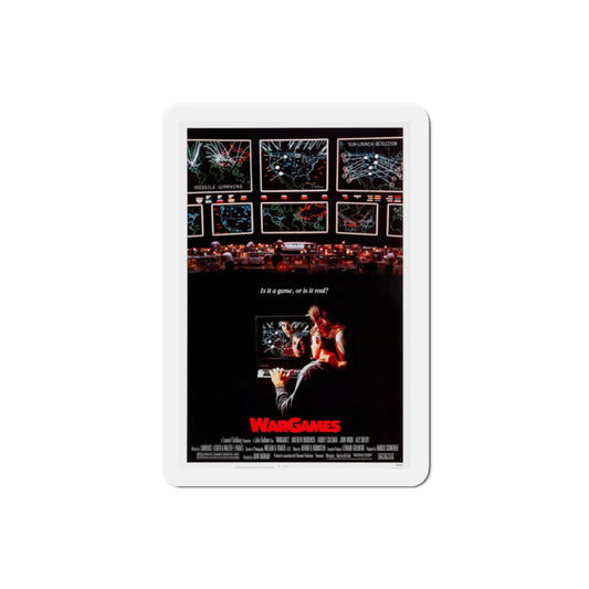 WarGames 1983 Movie Poster Die-Cut Magnet-2" x 2"-The Sticker Space