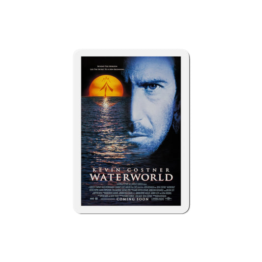 Waterworld 1995 Movie Poster Die-Cut Magnet-3" x 3"-The Sticker Space