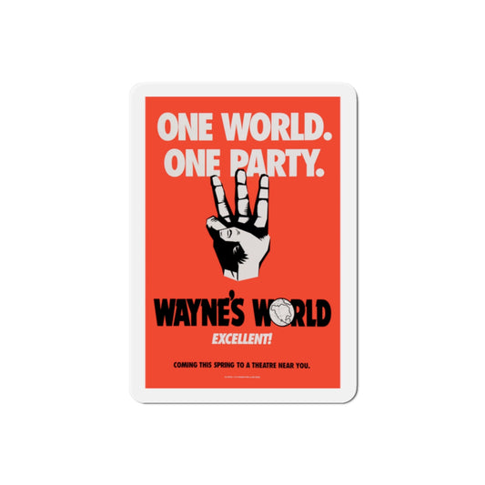 Waynes World 1992 Movie Poster Die-Cut Magnet-2" x 2"-The Sticker Space